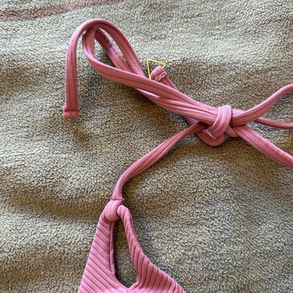 Pink Ribbed Bikini Set - Picture 4 of 4